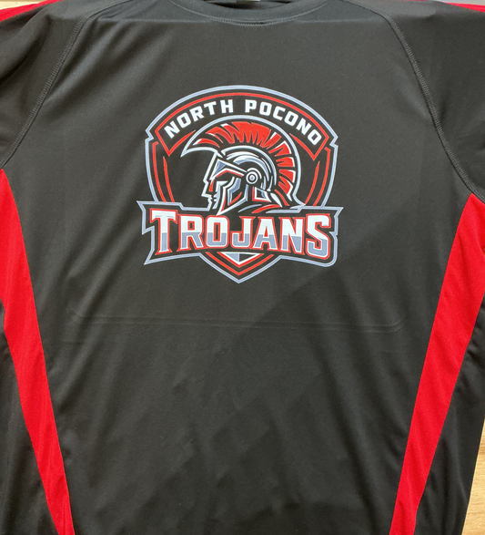 Trojans color block sport tek tee